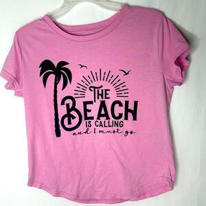 Ana Cabana California Women’s Graphic T-Shirt.The Beach is Calling I Must Go. M